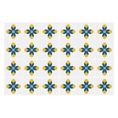 Csempe matrica Érdekesen díszített csempe