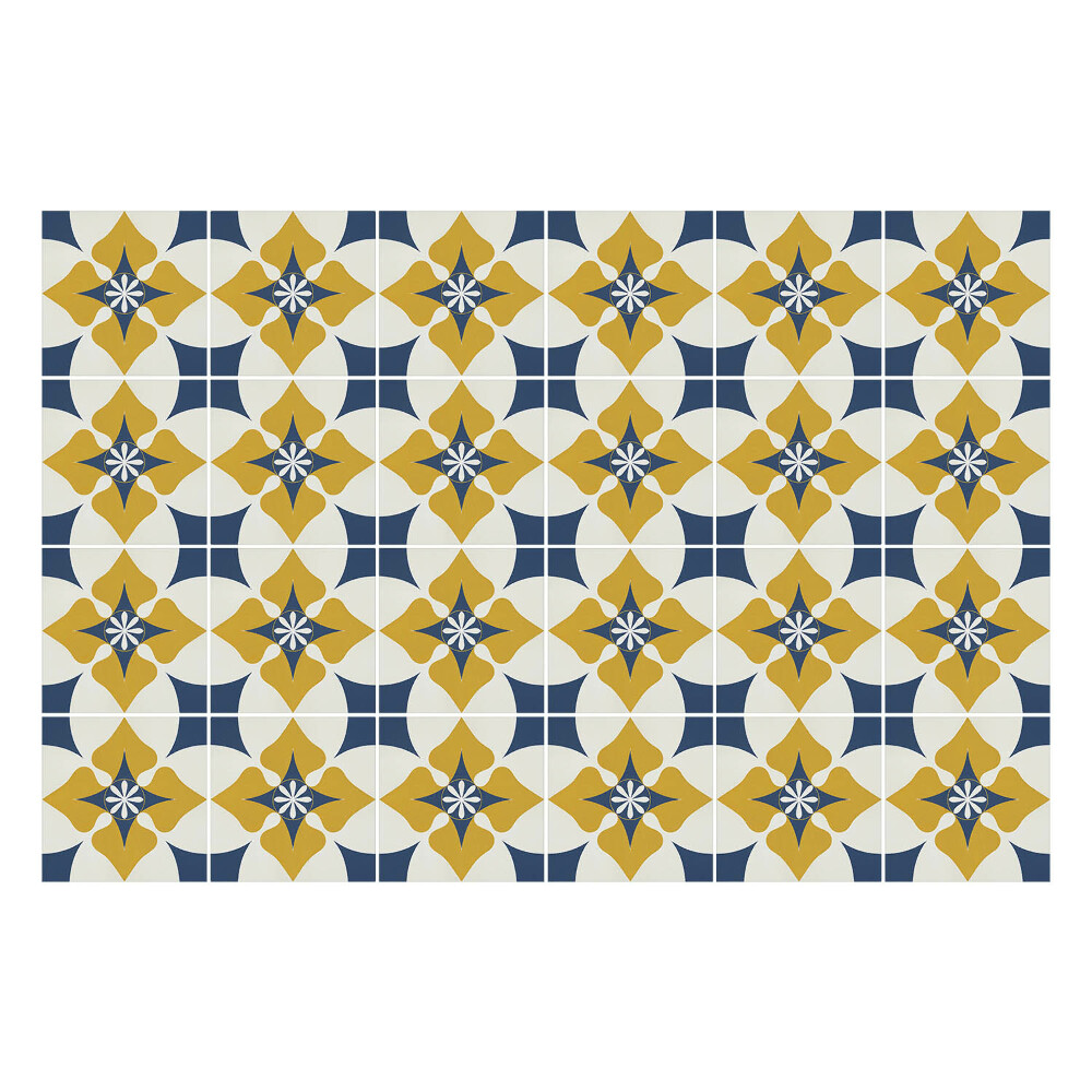 Öntapadós csempe matrica Pasztell virágmotívumok