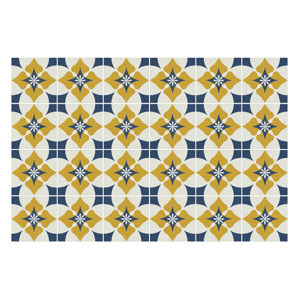 Öntapadós csempe matrica Pasztell virágmotívumok