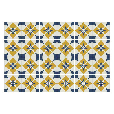 Öntapadós csempe matrica Pasztell virágmotívumok