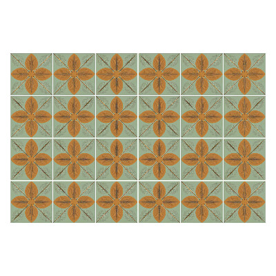 Öntapadós csempe matrica Virágmotívumok hálóban