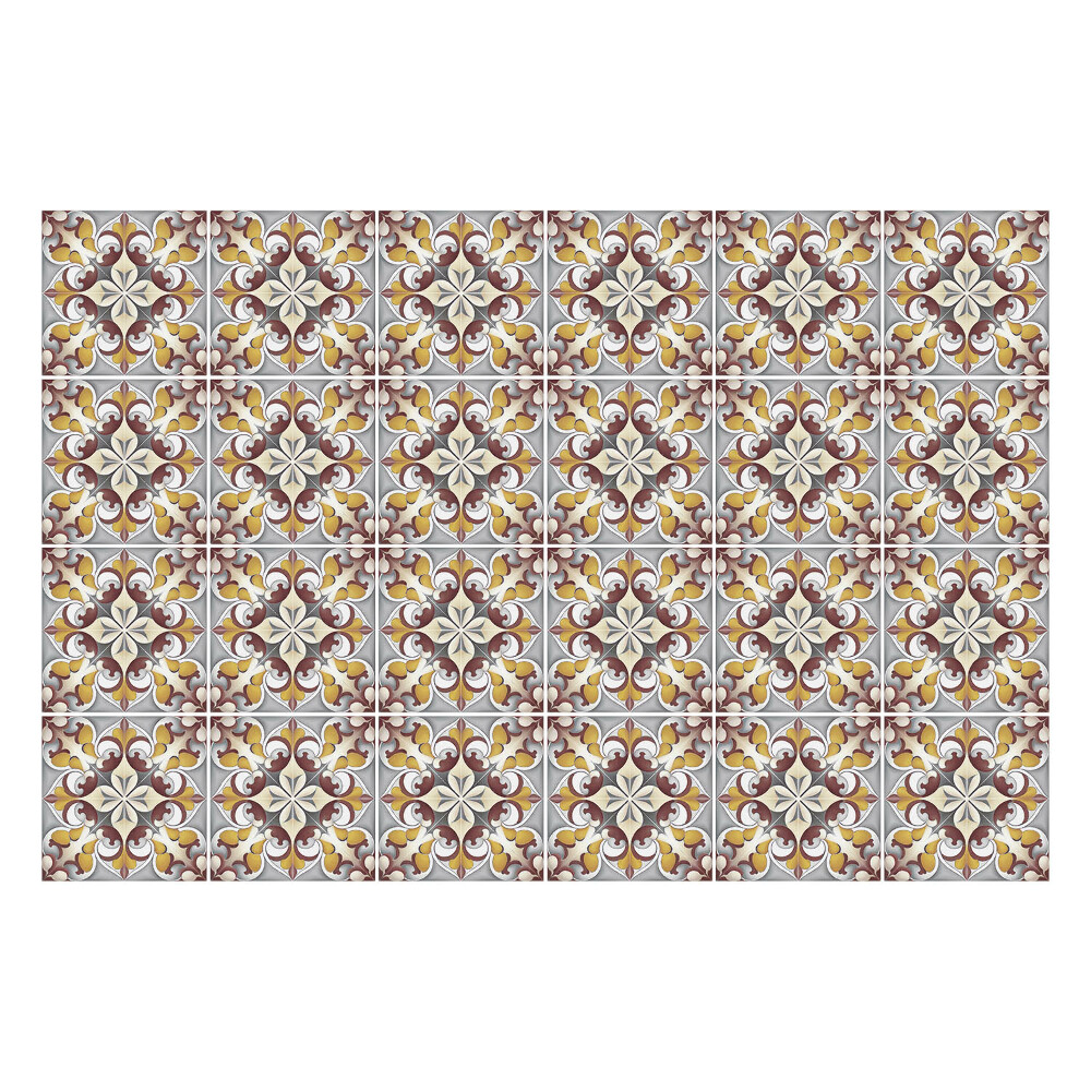 Csempe matrica Virágdíszek elrendezése