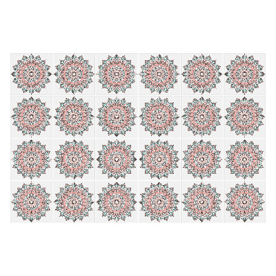Öntapadós csempe matrica Világos díszítésű mandalák