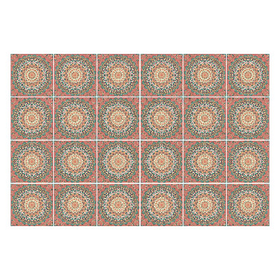 Csempe matrica Mandalák szabályos elrendezésben