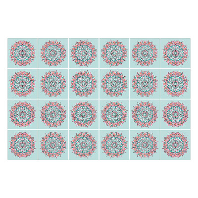 Öntapadós csempe matrica Kék mandalák