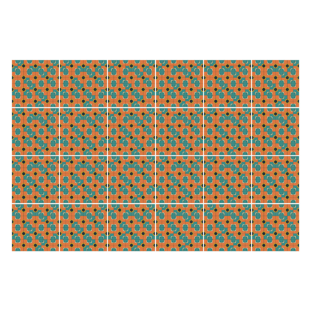 Csempe matrica Retro vintage minta