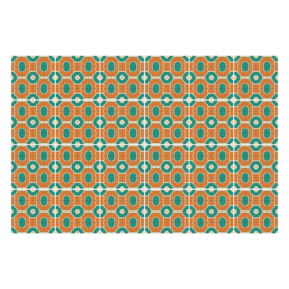 Csempe matrica Ovális vintage formák