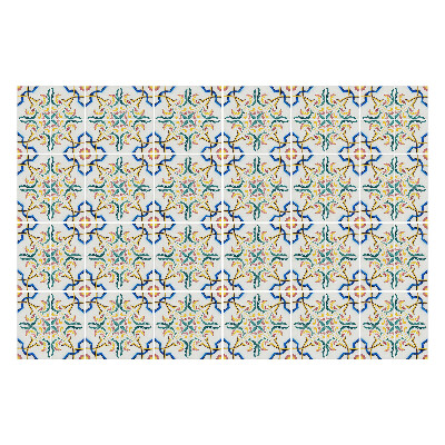 Öntapadós csempe matrica Virágdíszek elrendezésben