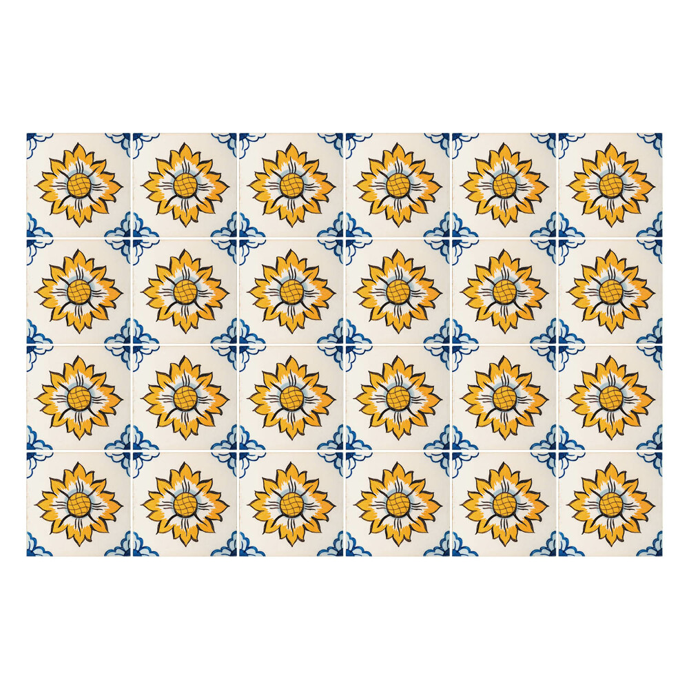 Csempe matrica Retro napraforgó