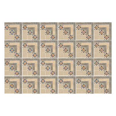 Öntapadós csempe matrica Díszített csempe