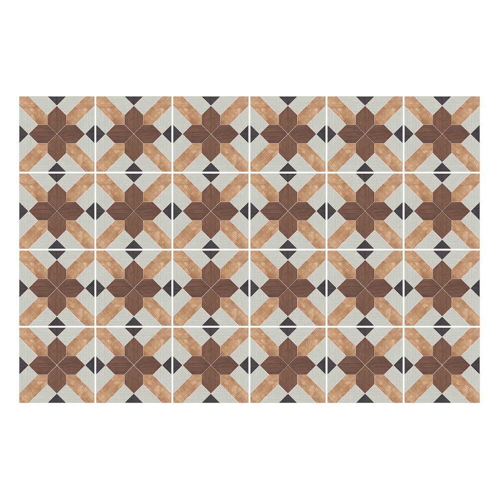 Öntapadós csempe matrica Geometriai négyzetek és keresztek