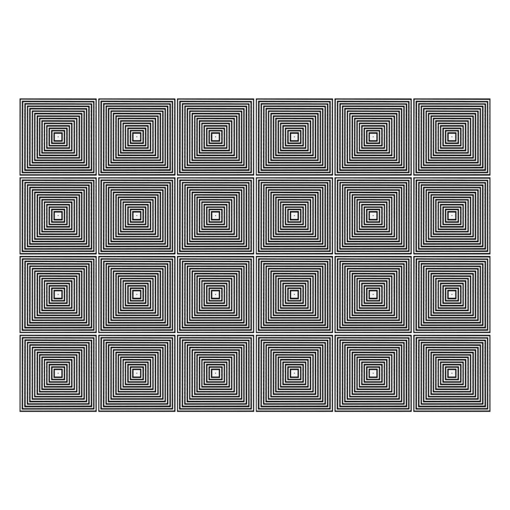 Csempe matrica Koncentrikus négyzetek