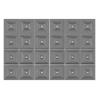 Csempe matrica Koncentrikus négyzetek