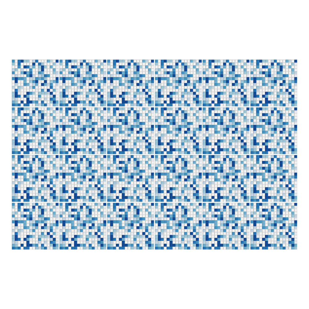 Öntapadós csempe matrica Kék kis mozaik