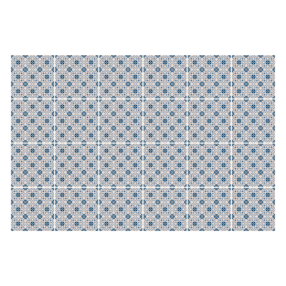 Öntapadós csempe matrica Geometrikus virágmotívumok