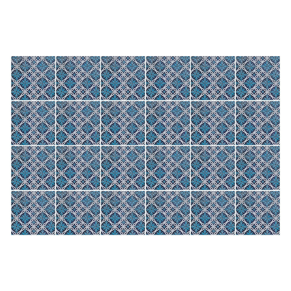 Öntapadós csempe matrica Geometriai formák egy rácsban