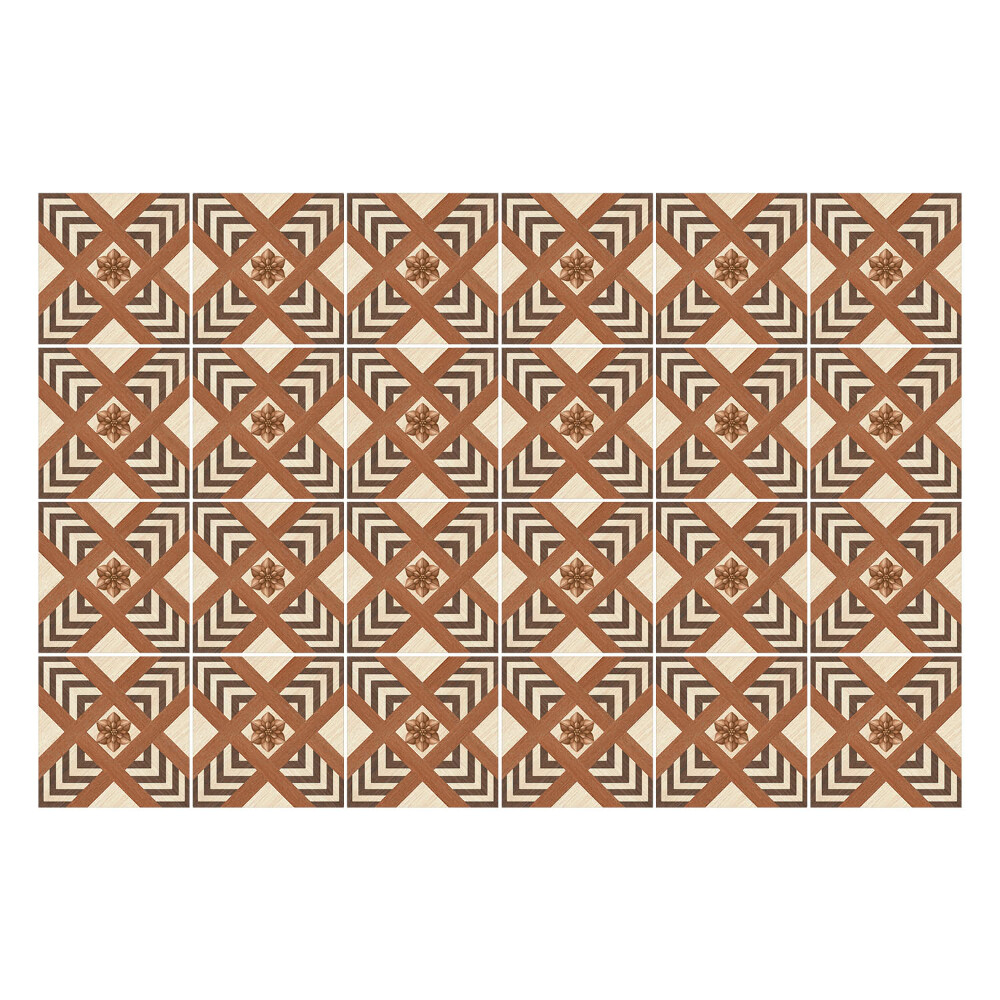 Csempe matrica Geometrikus rombuszok kerettel