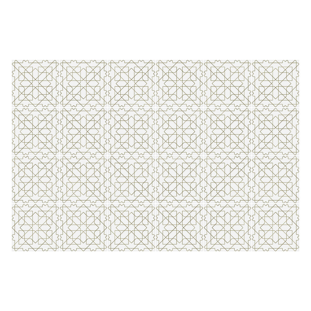 Csempe matrica Geometriai négyzetek egy rácsban