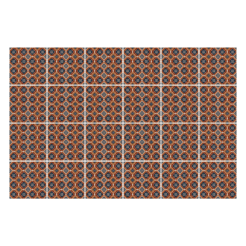 Öntapadós csempe matrica Keresztezett rombuszok részletekkel