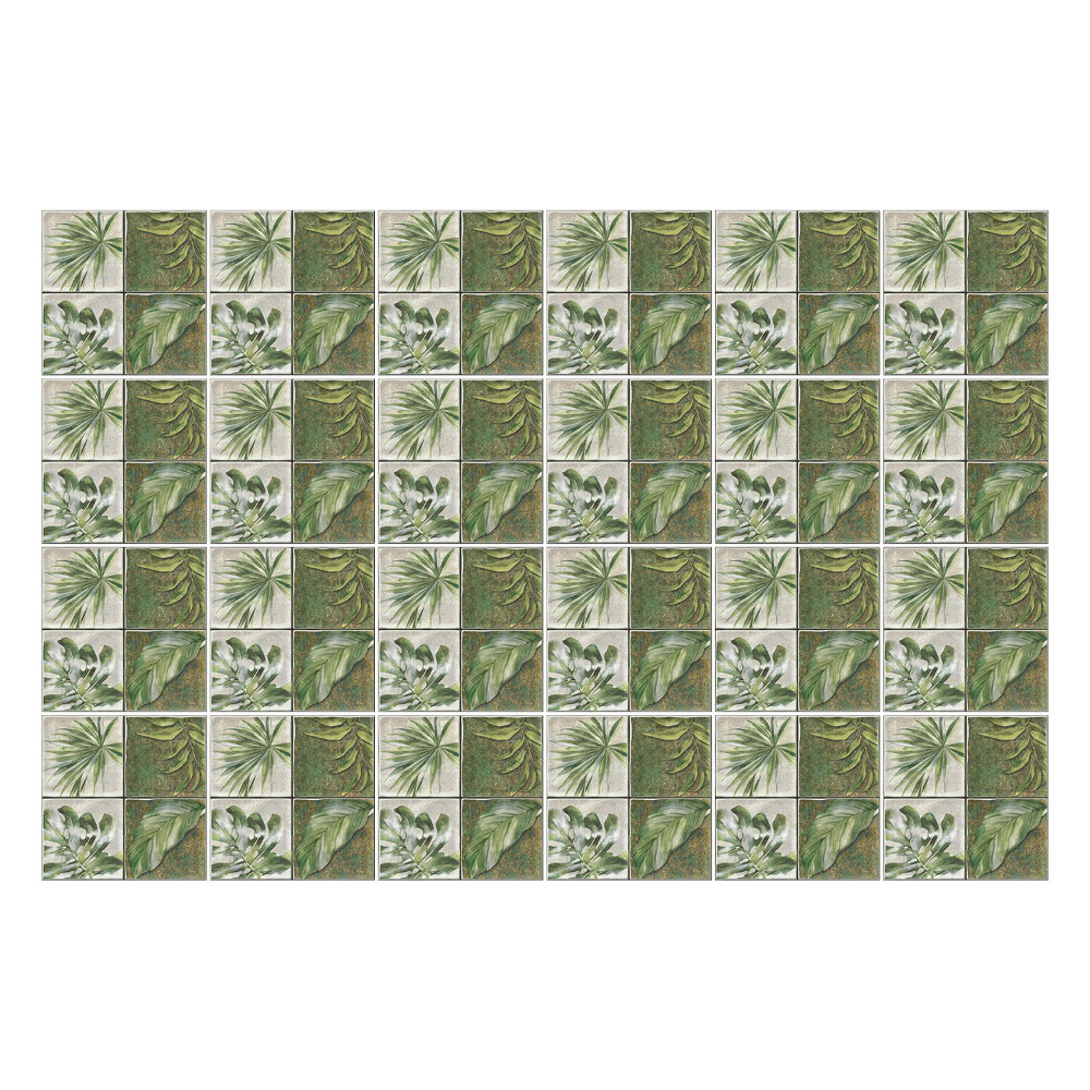 Csempe matrica Levelek a régi csempéken