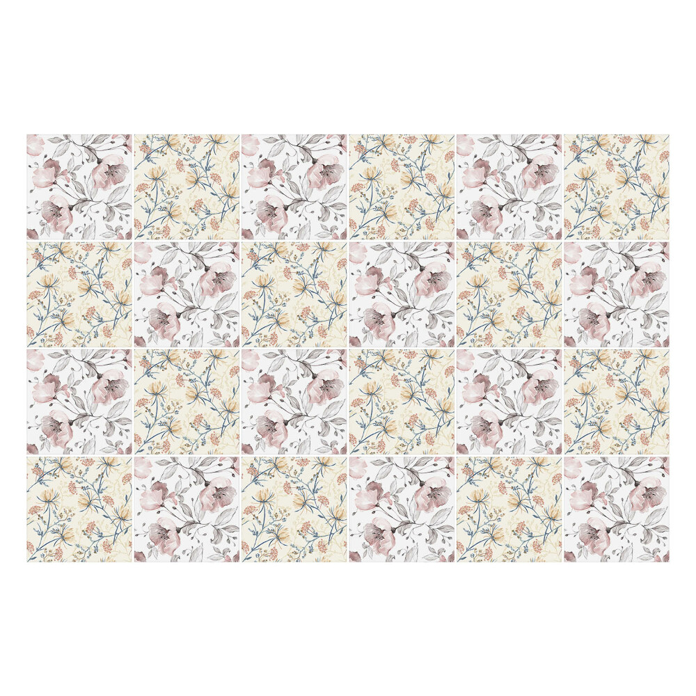 Csempe matrica Virág motívum gallyakkal