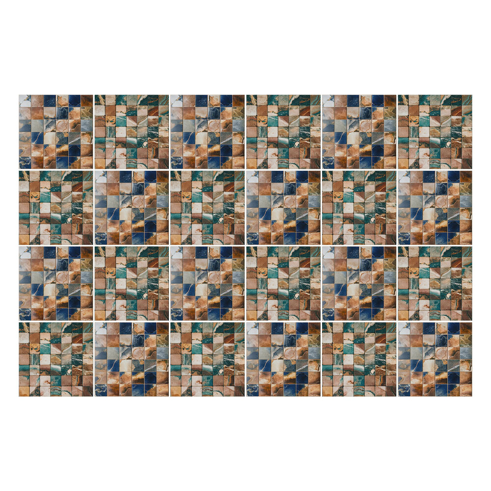 Öntapadós csempe matrica Mozaik geometrikus négyzetekkel