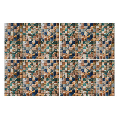 Öntapadós csempe matrica Mozaik geometrikus négyzetekkel