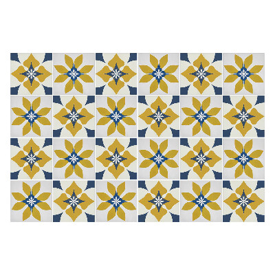 Öntapadós csempe matrica Virágmotívumok az elrendezésben