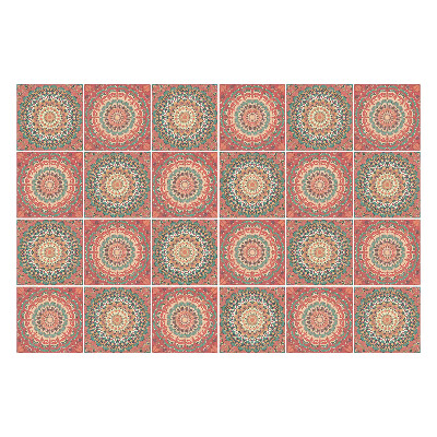 Öntapadós csempe matrica Mandala ismétlődő körökben