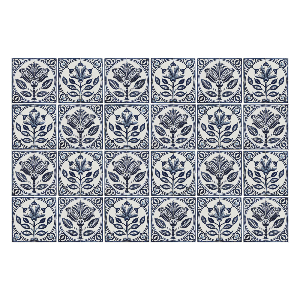 Csempe matrica Virágos elemek