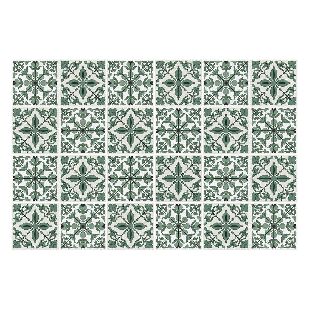 Csempe matrica Virágdíszek hálóban