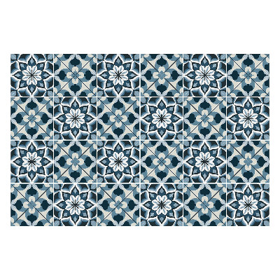 Öntapadós csempe matrica Virágos mandalák egy rácsban