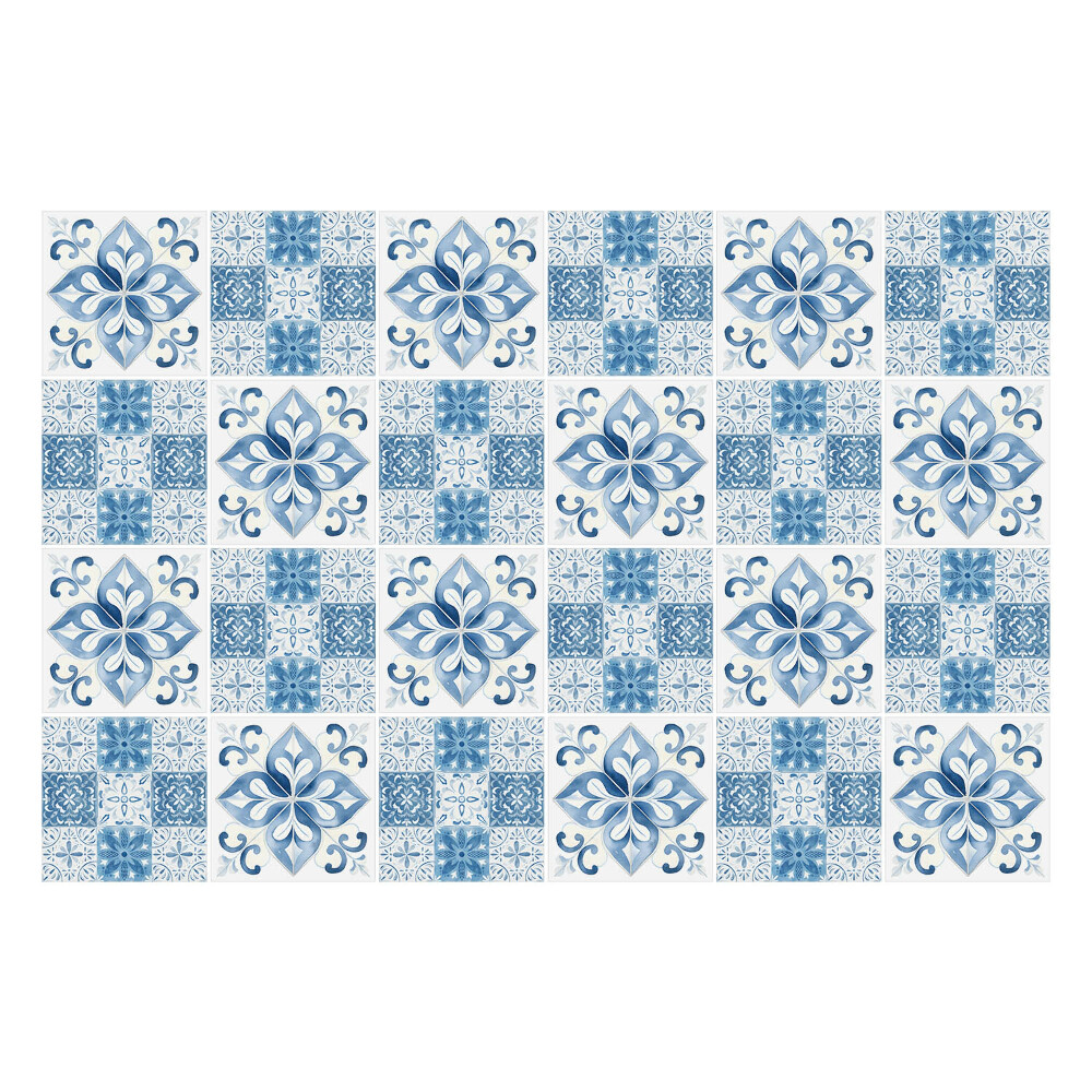 Öntapadós csempe matrica Kék csempe mozaik