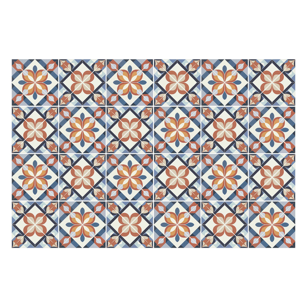 Csempe matrica Virágmotívumok hálóban