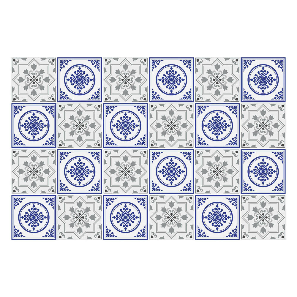 Öntapadós csempe matrica Klasszikus csempe díszekkel