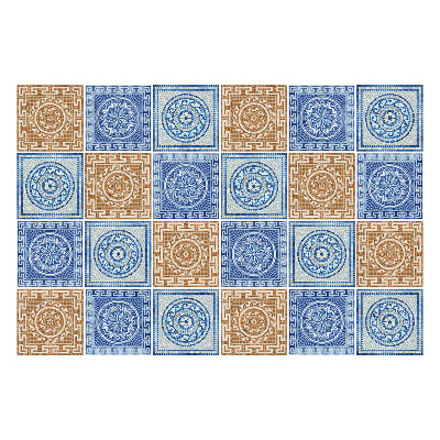 Öntapadós csempe matrica Antik csempék elrendezése