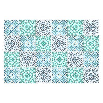 Öntapadós csempe matrica Összeszőtt virágdíszek