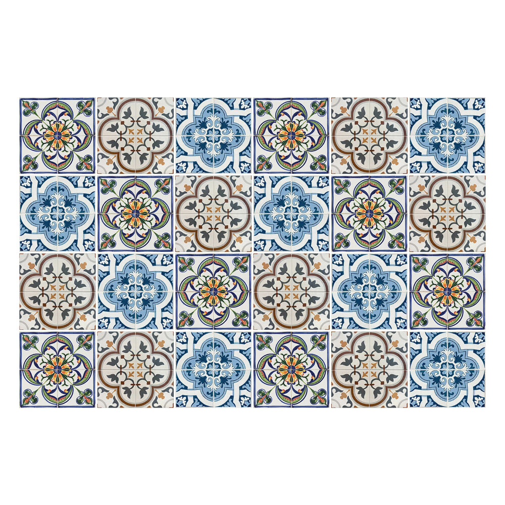 Csempe matrica Mozaik virágdíszek