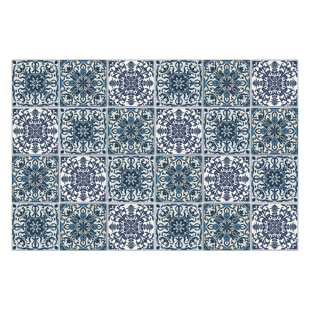 Csempe matrica Virágdíszek hálóban