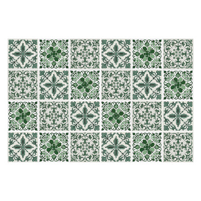 Csempe matrica Mintás zöld csempe