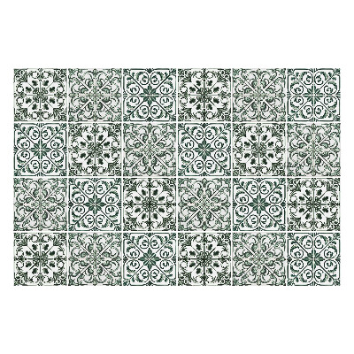 Öntapadós csempe matrica Mintás zöld csempe