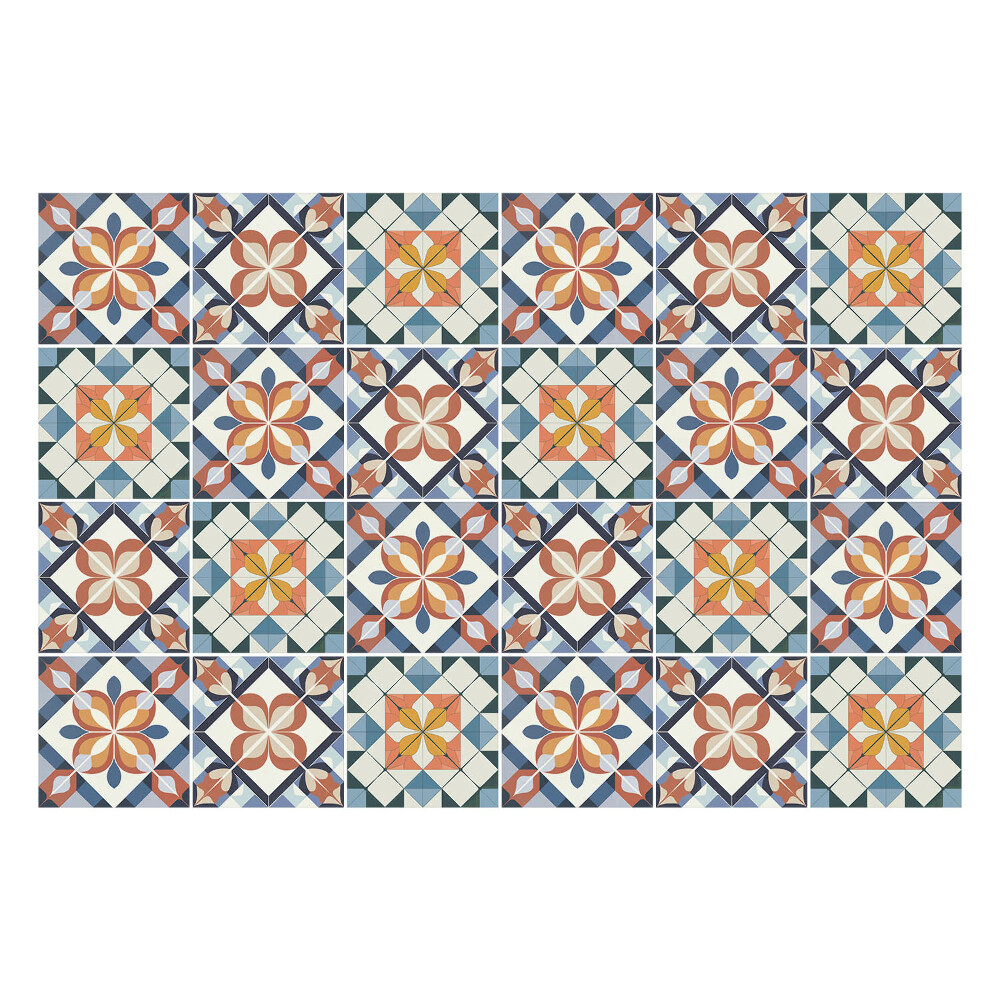 Öntapadós csempe matrica Mintás vintage mozaik