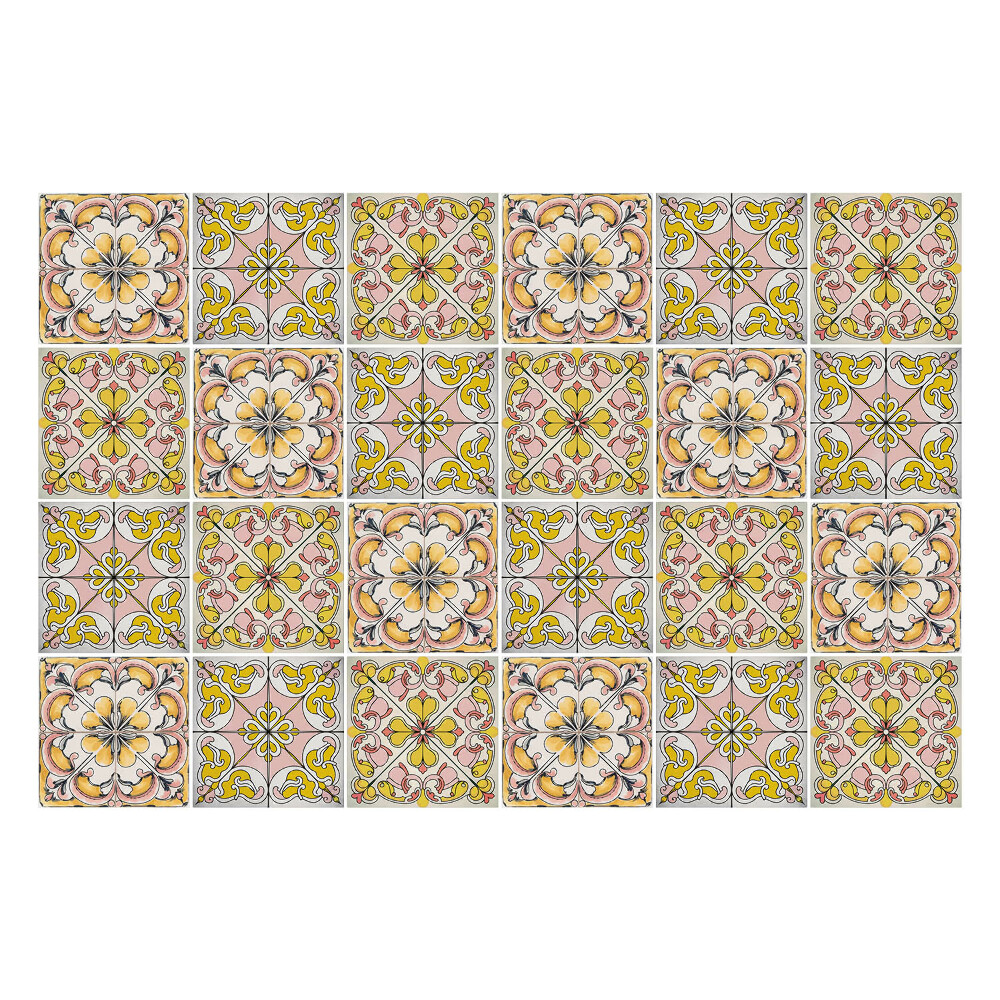 Öntapadós csempe matrica Pasztell antik mozaik