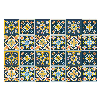 Öntapadós csempe matrica Marokkói virágos csempe