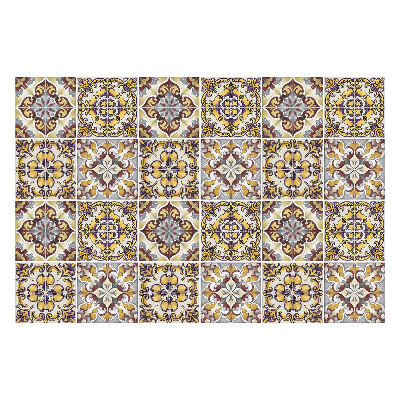 Csempe matrica Virágmotívumok az elrendezésben