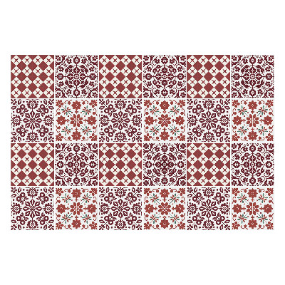 Öntapadós csempe matrica Virágos és geometrikus motívumok