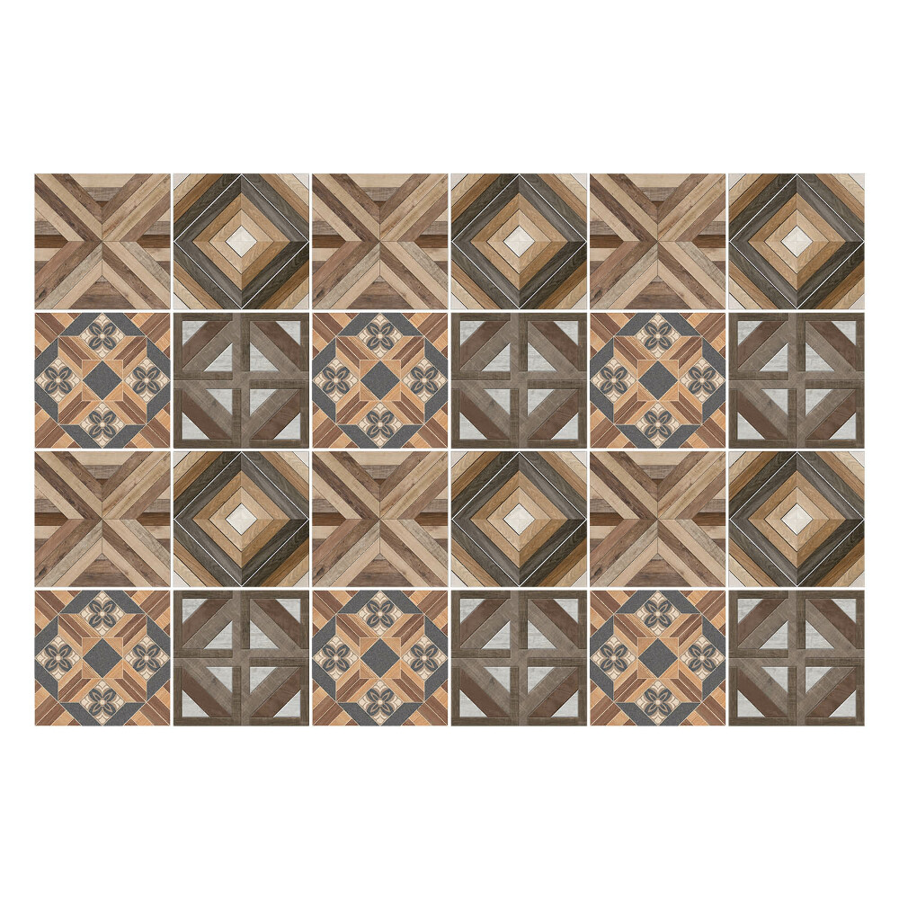 Öntapadós csempe matrica Geometrikus fa elrendezések