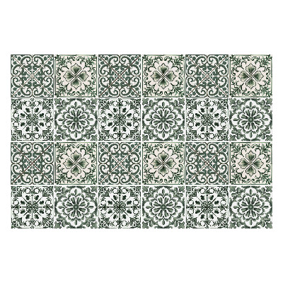 Öntapadós csempe matrica Virágdíszek hálóban