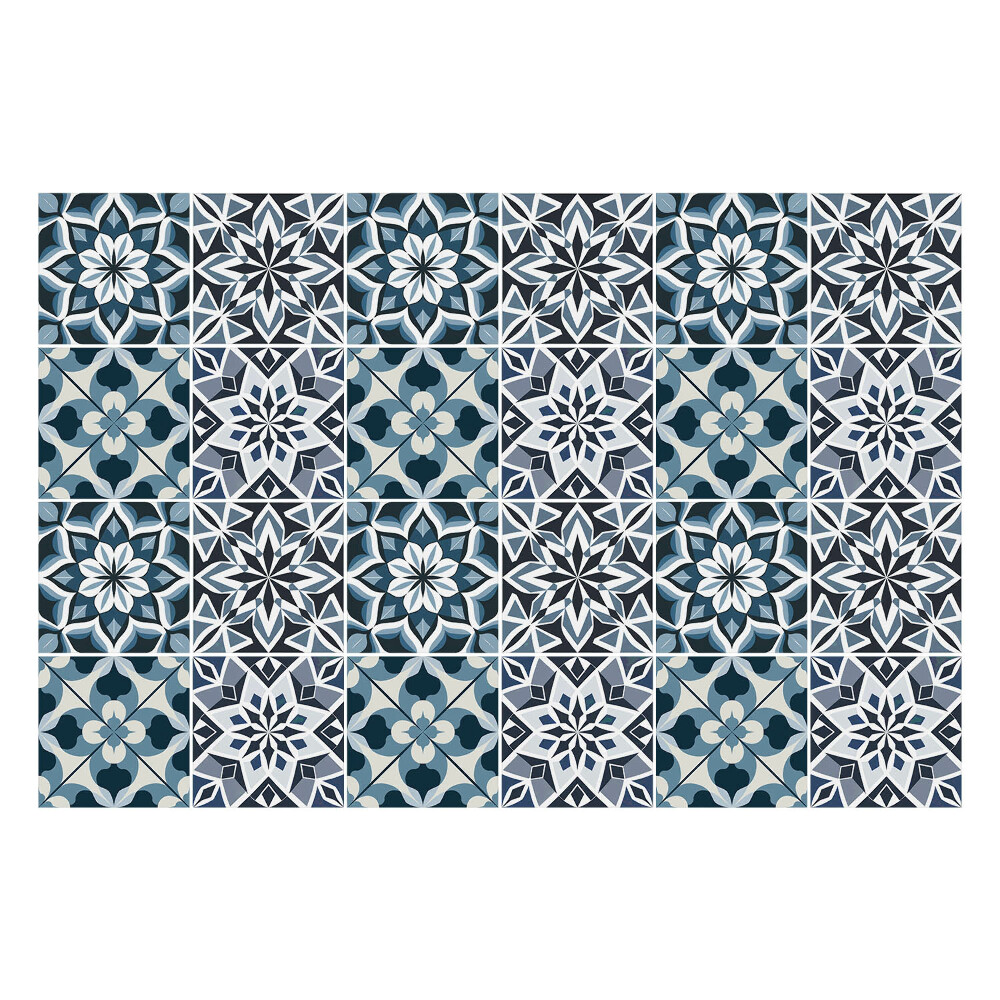 Öntapadós csempe matrica Virágos geometria