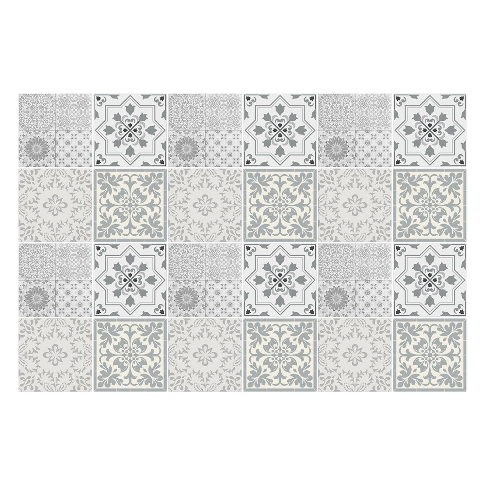 Öntapadós csempe matrica Elegáns csempe díszekkel